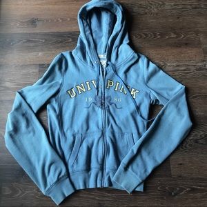 💥4/$25💥 Cute PINK University Blue Zip Up Hoodie